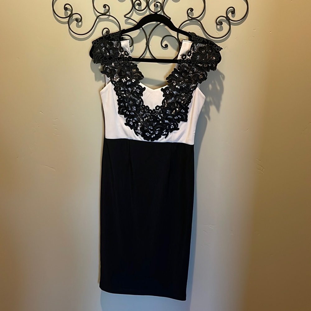 Black and Blush Cocktail Dress